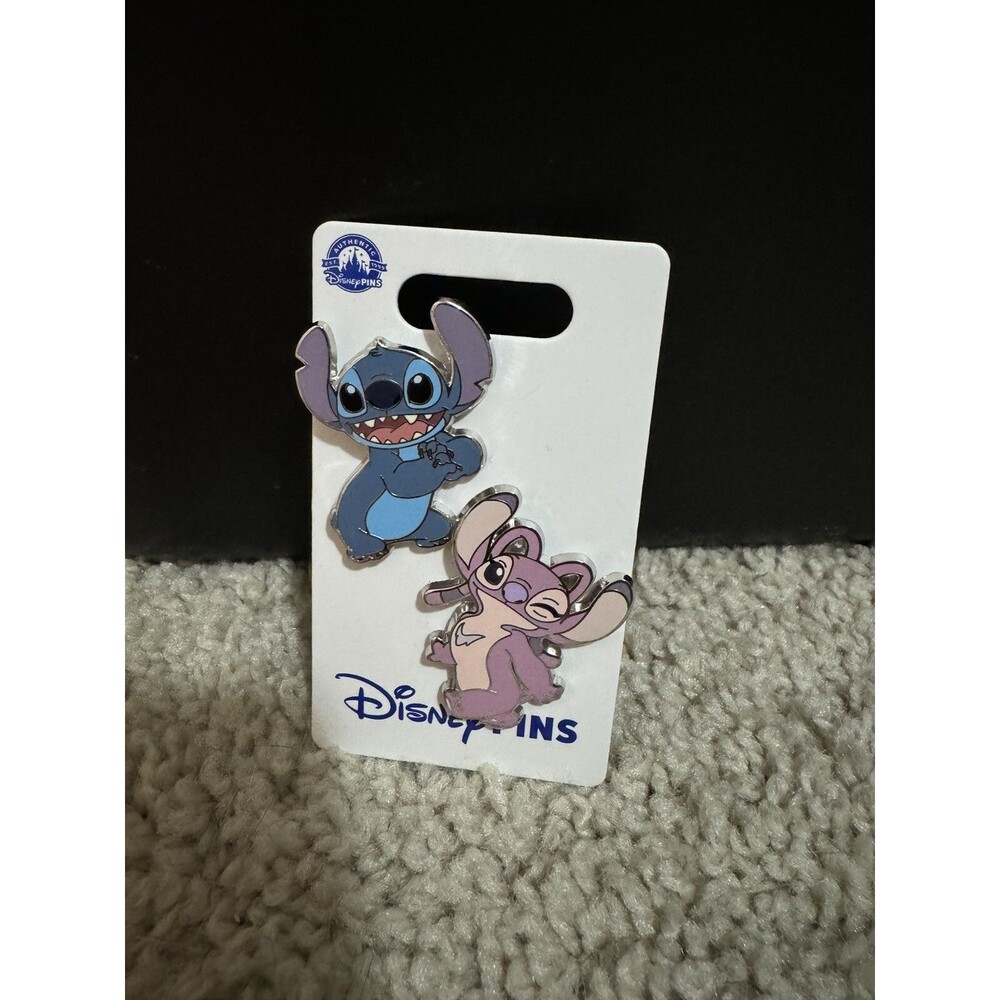 Disney Parks Stitch & Angel 2024 2 OE Pin Set Lilo Lot Pins